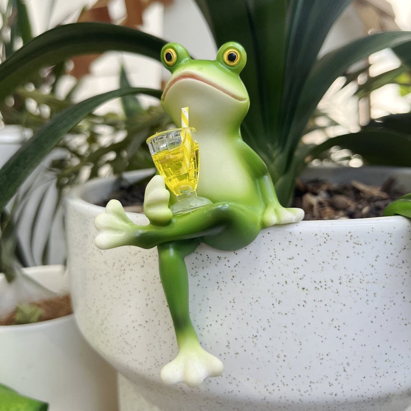 HopKins™ Ornamento per vaso di fiori a forma di rana sospesa