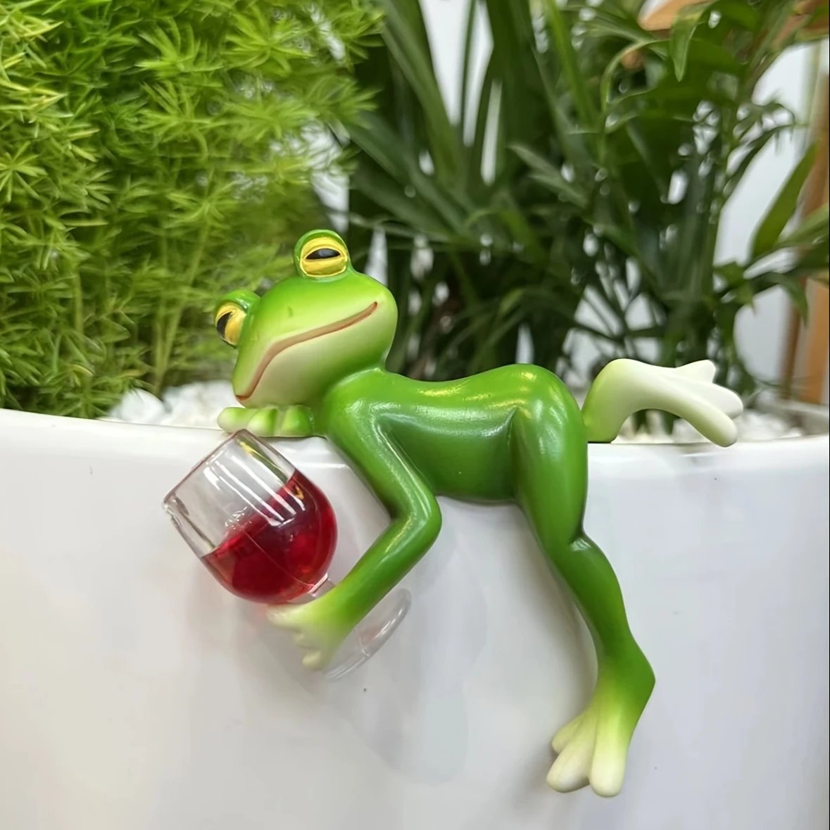 HopKins™ Ornamento per vaso di fiori a forma di rana sospesa