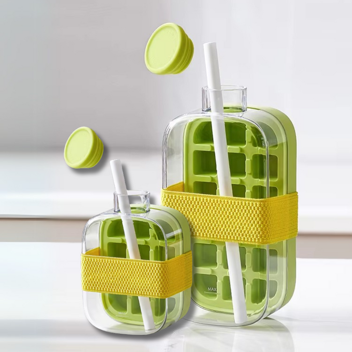IceMate™ 2 in 1 vassoio per cubetti di ghiaccio e bottiglia