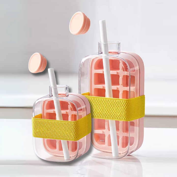 IceMate™ 2 in 1 vassoio per cubetti di ghiaccio e bottiglia