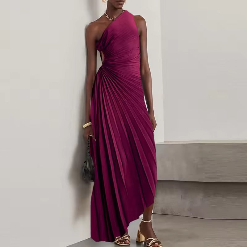 Ida Dominici™ Abito lungo monospalla con cut-out di
