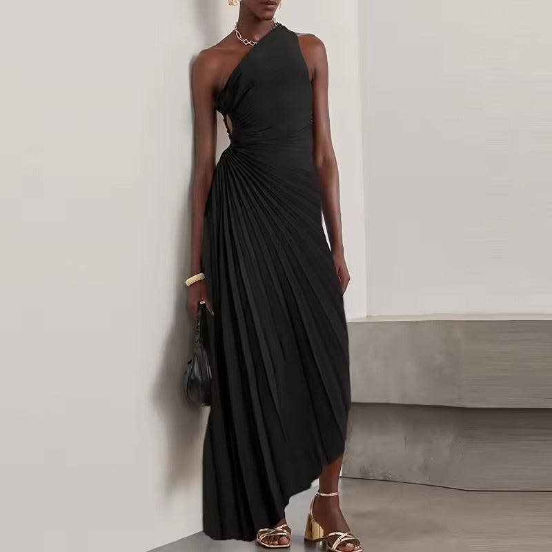 Ida Dominici™ Abito lungo monospalla con cut-out di