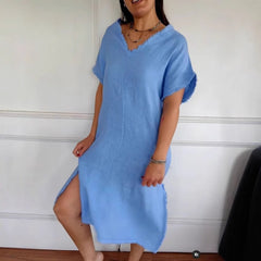 Ilda Procida™ Abito estivo con scollo a V e nappina