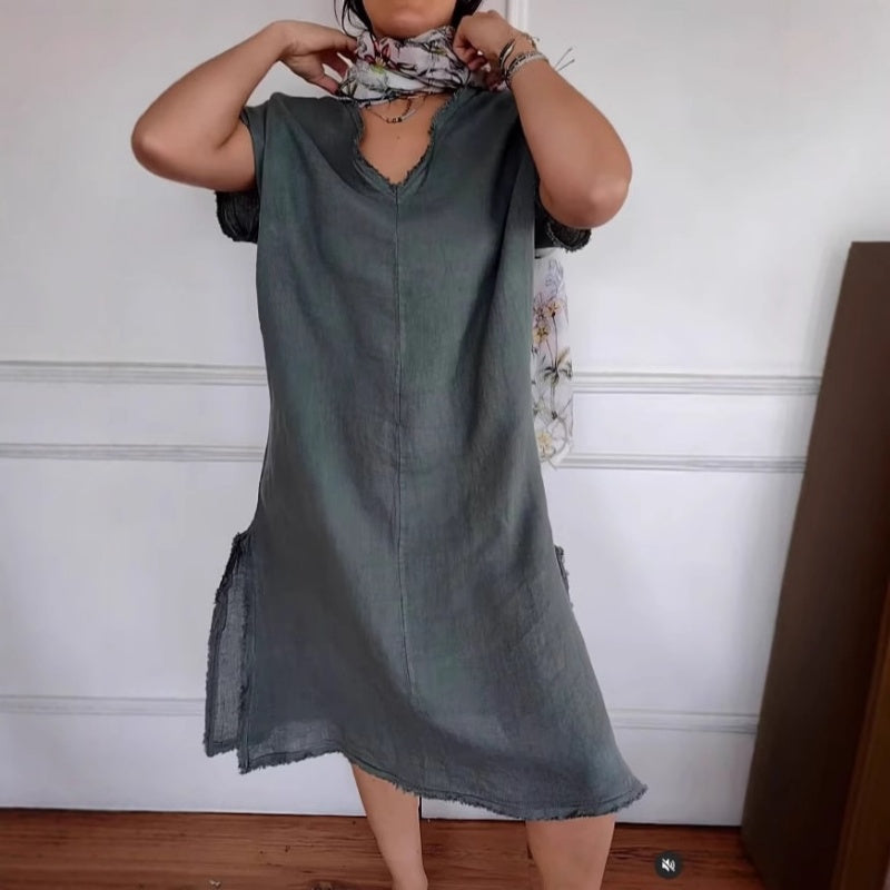 Ilda Procida™ Abito estivo con scollo a V e nappina