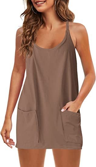 Iona Scipio™ Comodo miniabito senza spalle con pantaloncini inseriti