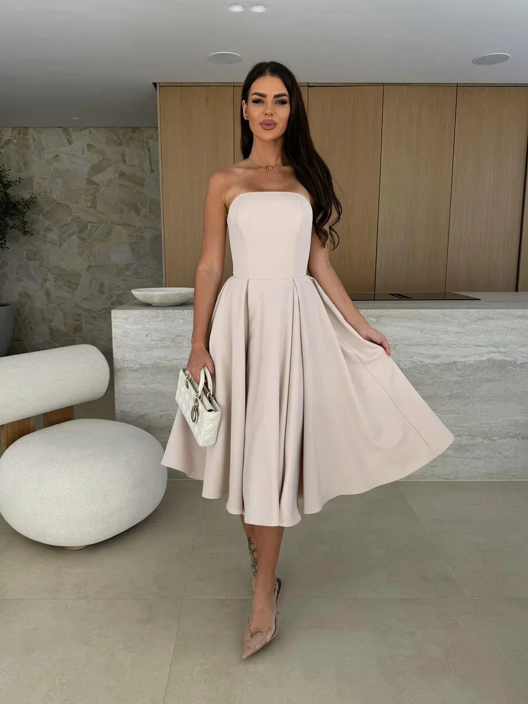 Irene Altimari™ Abito midi senza spalline
