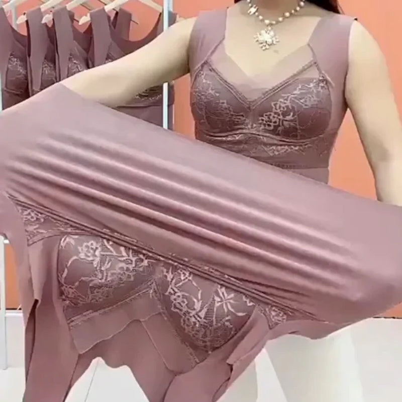 Jade Laurent™️ Top senza maniche coibentato 2 in 1 con reggiseno incorporato