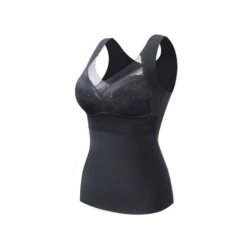 Jade Laurent™️ Top senza maniche coibentato 2 in 1 con reggiseno incorporato