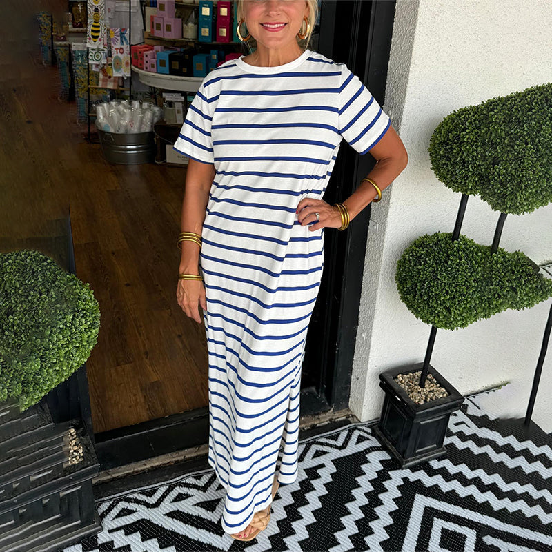 Juanita Carmen™ Abito camicia da donna a righe con tasche