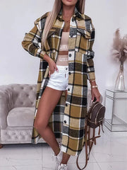 Karine Baschet™️  Cappotto a quadri, chiusura con bottoni e tasche