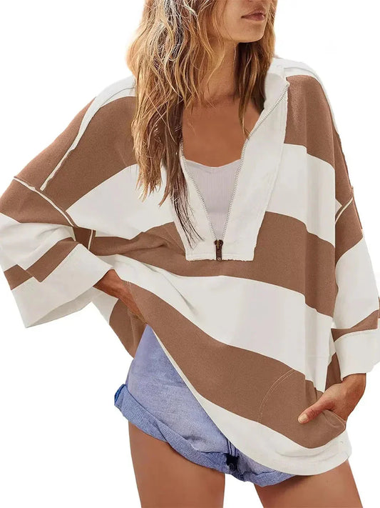 Keira™ Camicia vintage a righe oversize