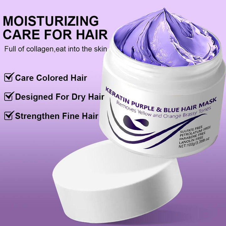 KeraGlow™ Maschera per capelli viola alla cheratina