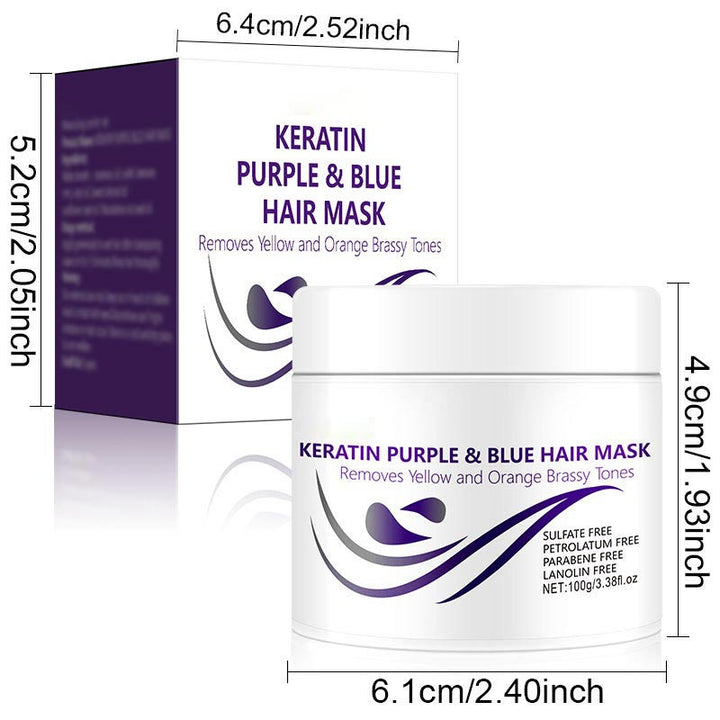 KeraGlow™ Maschera per capelli viola alla cheratina