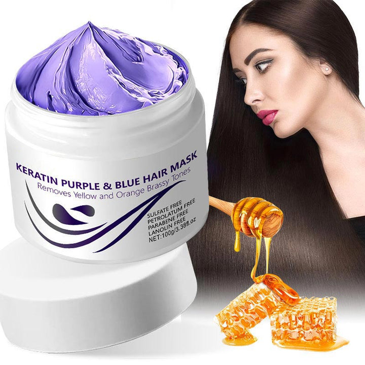 KeraGlow™ Maschera per capelli viola alla cheratina