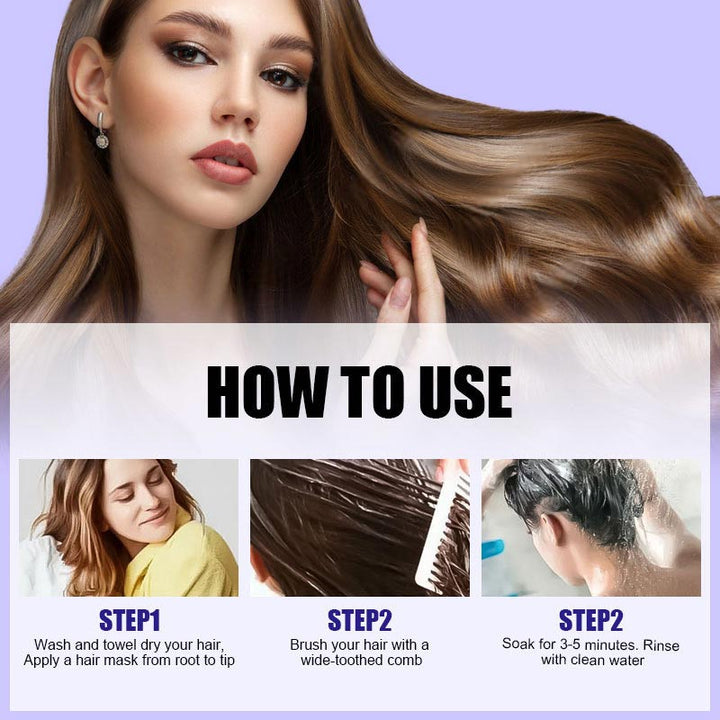 KeraGlow™ Maschera per capelli viola alla cheratina