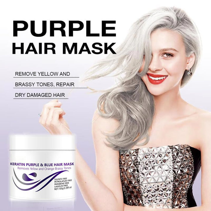 KeraGlow™ Maschera per capelli viola alla cheratina