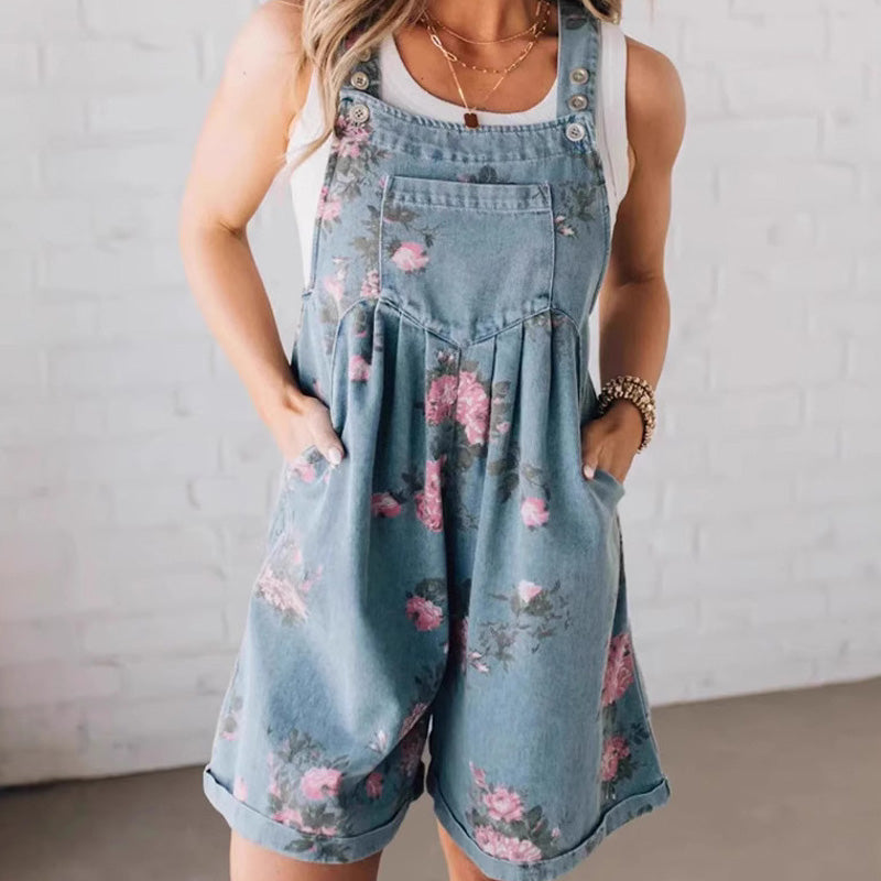 Leonia Bonzo™ Tuta in denim floreale vintage