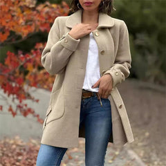 Leonilda Lanci™️ Cappotto moda con colletto