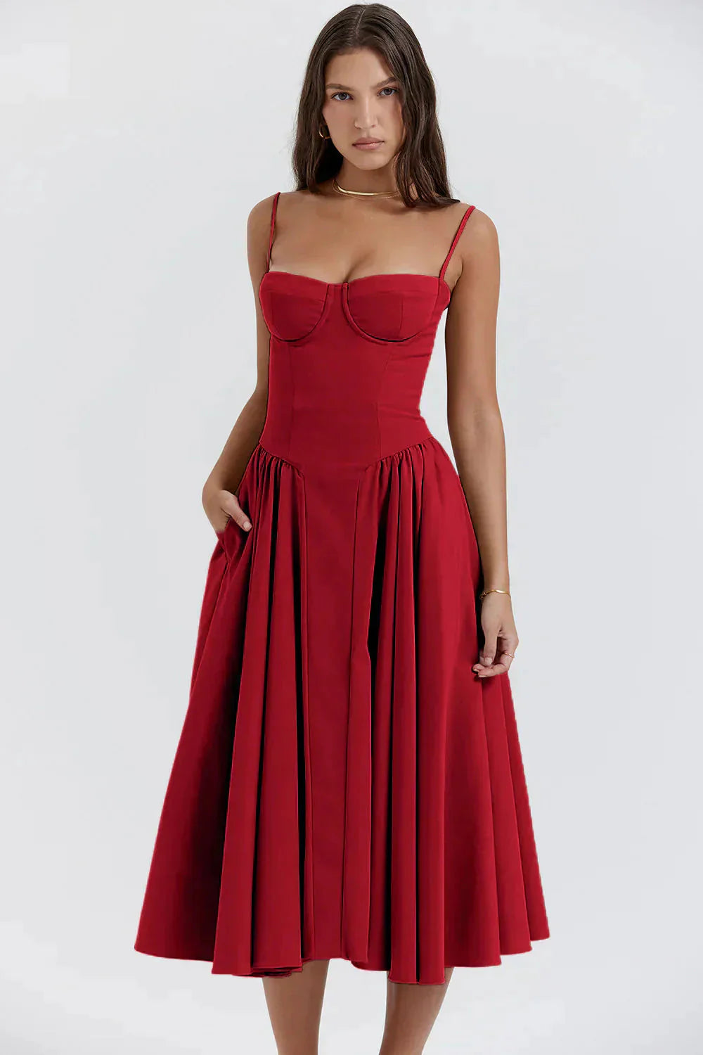 Liane Vincent™️ Abito midi con corsetto