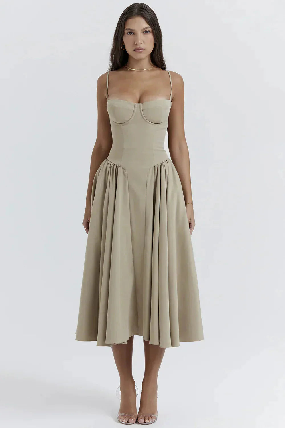 Liane Vincent™️ Abito midi con corsetto