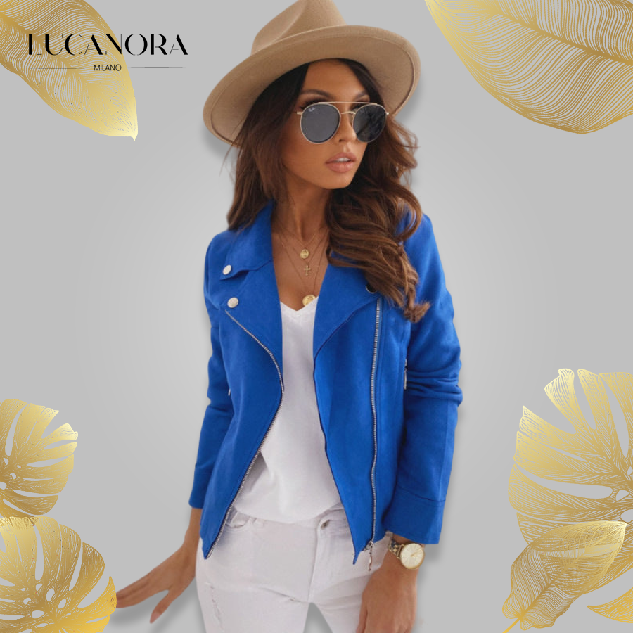 Lina Sim™ Giacca donna in ecopelle scamosciata