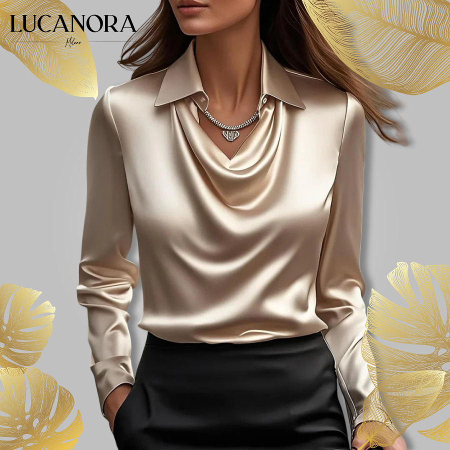 Linda Ceglia™ Blusa di lusso a maniche lunghe