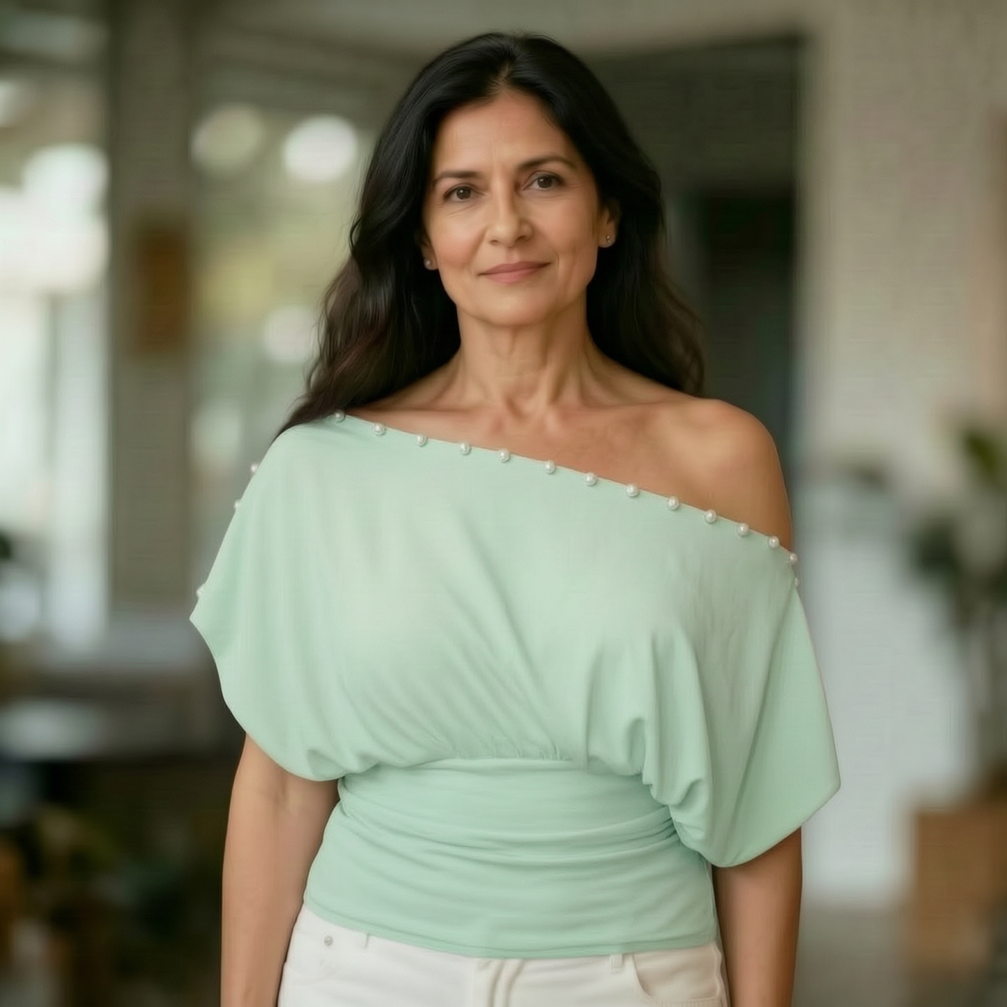 Loredana Chinaglia™ Blusa convertibile con bottoni dal giorno alla sera