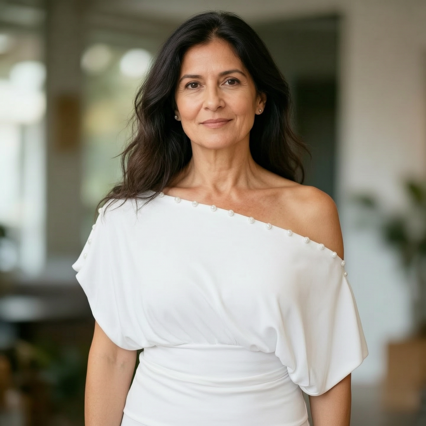 Loredana Chinaglia™ Blusa convertibile con bottoni dal giorno alla sera