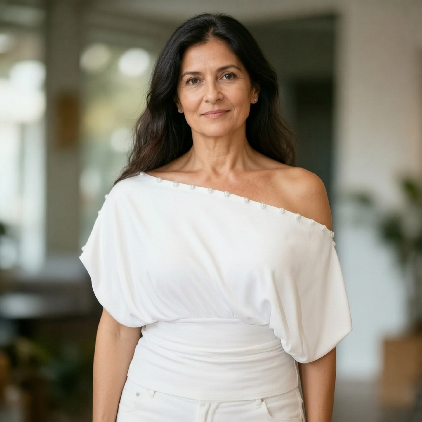 Loredana Chinaglia™ Blusa convertibile con bottoni dal giorno alla sera