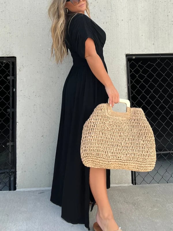 Magali Lucas™ Abito in chiffon con scollo a V e vita fissa