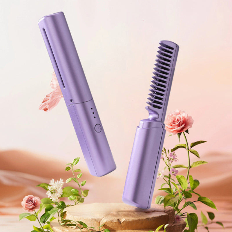 Mini GlamSet™️ Pettine elettrico / Mini ferro arricciacapelli e piastra 2 in 1