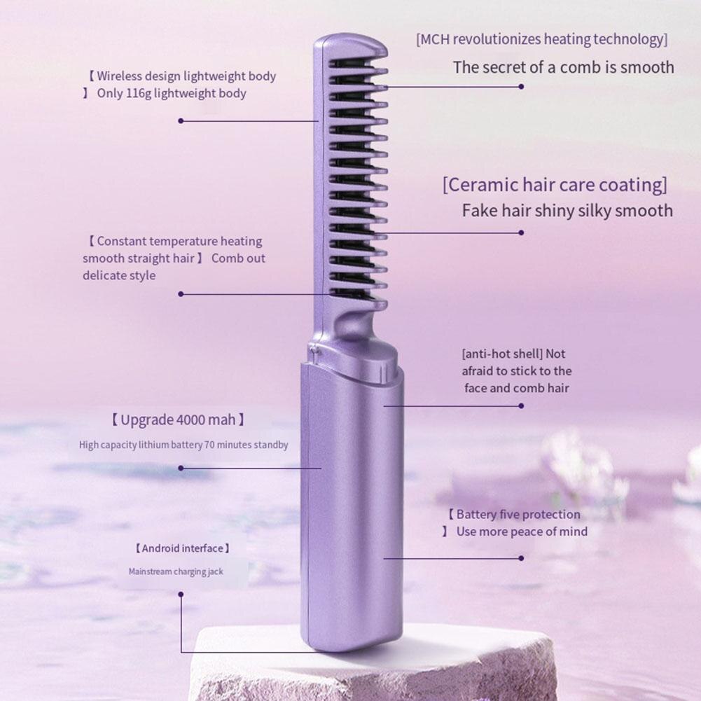 Mini GlamSet™️ Pettine elettrico / Mini ferro arricciacapelli e piastra 2 in 1