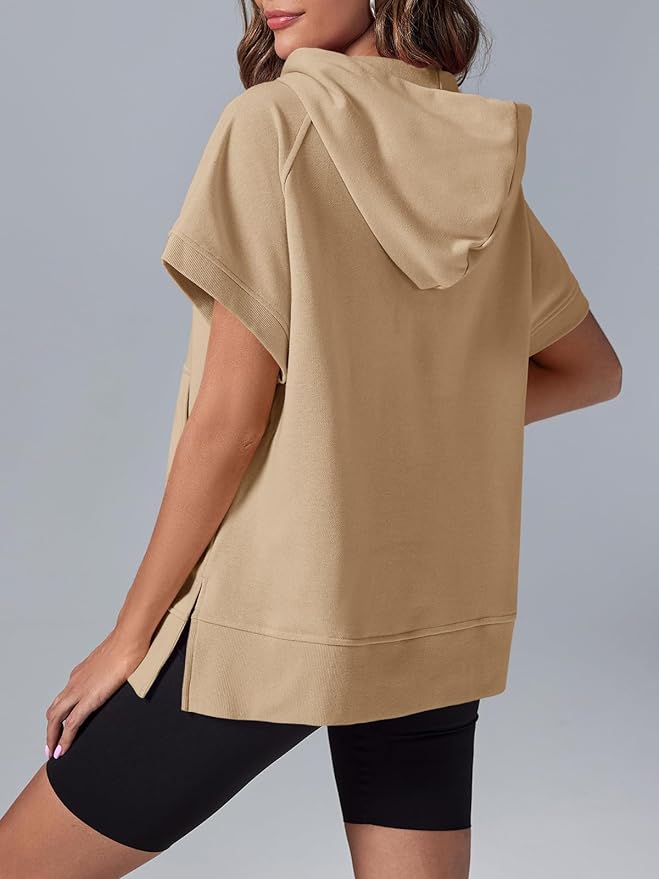 Molly™ Camicia casual oversize con mezza zip