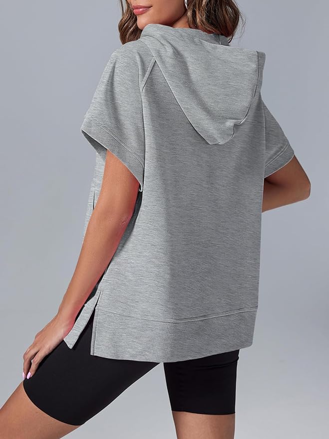 Molly™ Camicia casual oversize con mezza zip