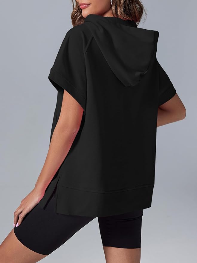 Molly™ Camicia casual oversize con mezza zip
