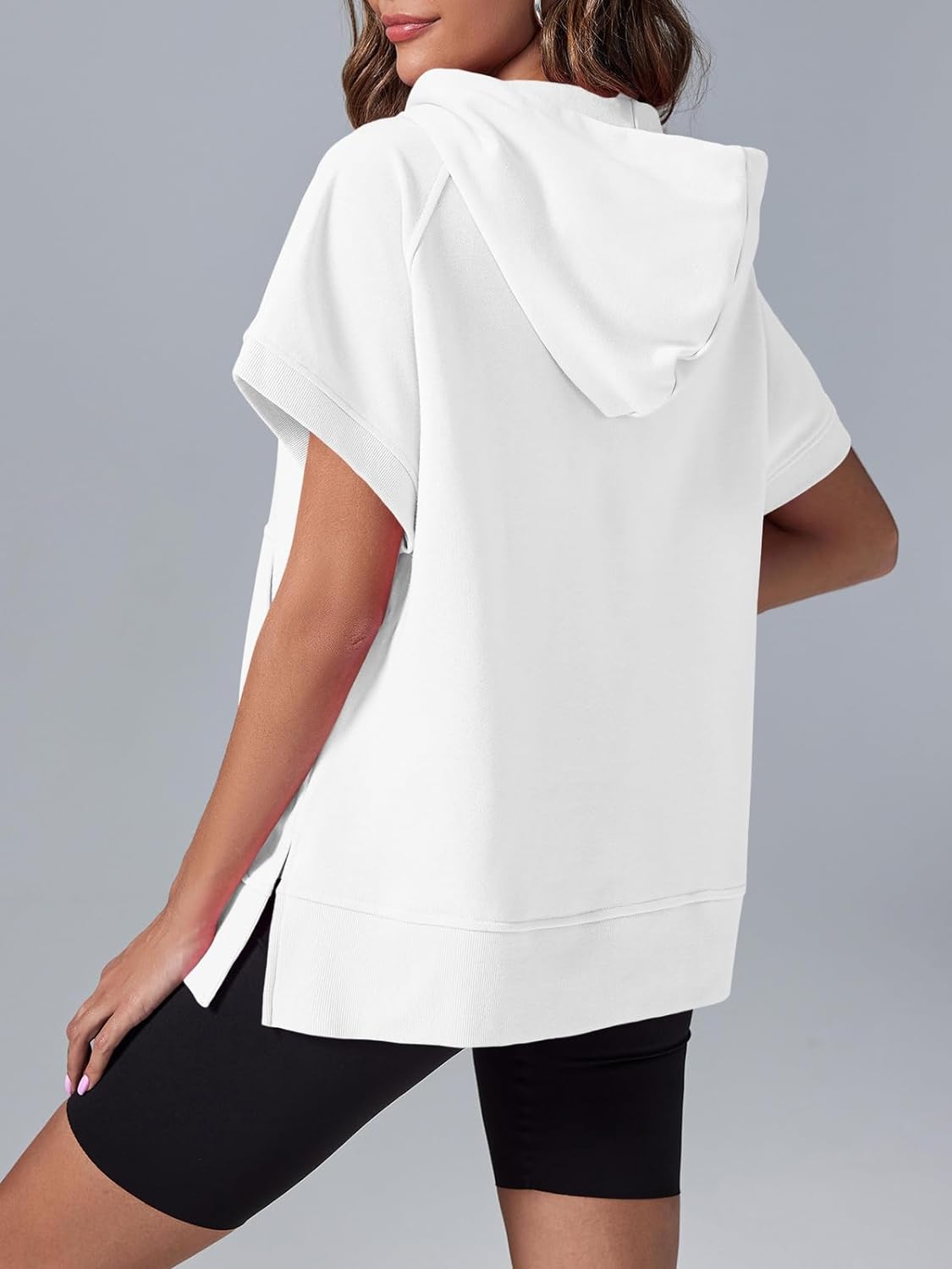 Molly™ Camicia casual oversize con mezza zip