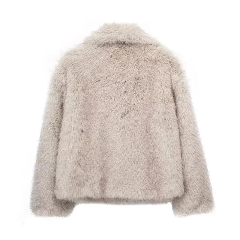 Morgana™ Elegante cappotto in pelliccia sintetica