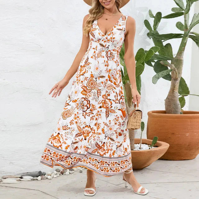 Myla™ Maxi abito estivo con stampa floreale vintage