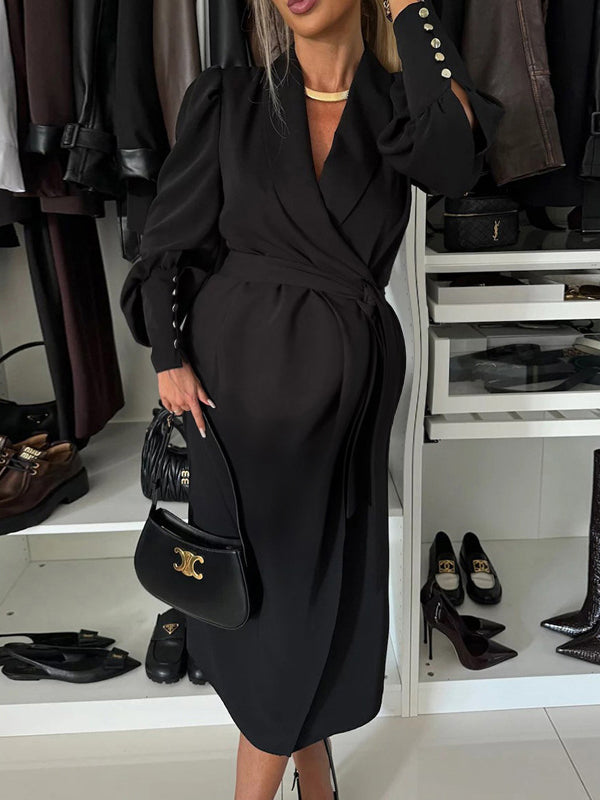 Nina Carlisi™️ Abito blazer elegante con scollo a V