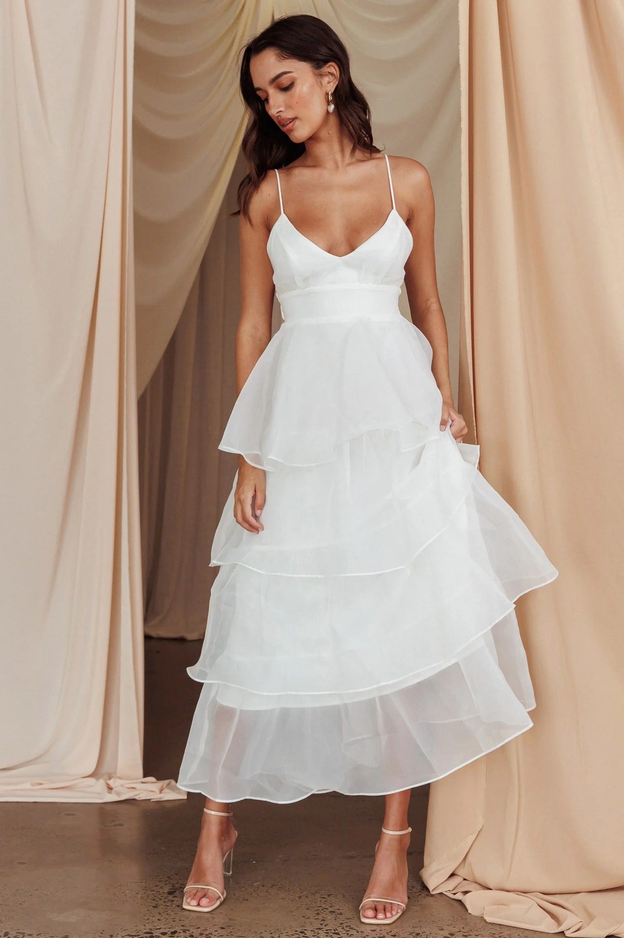 Nina Vidal™ Maxi abito con volant