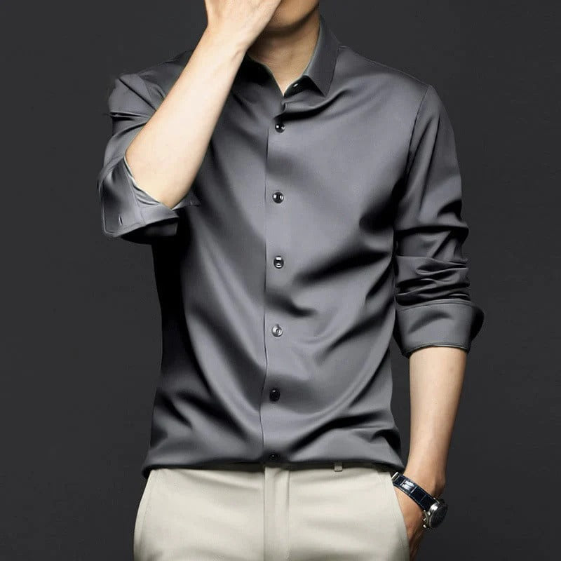 Nino Pannullo™ Camicia antipiega classica ed elegante da uomo