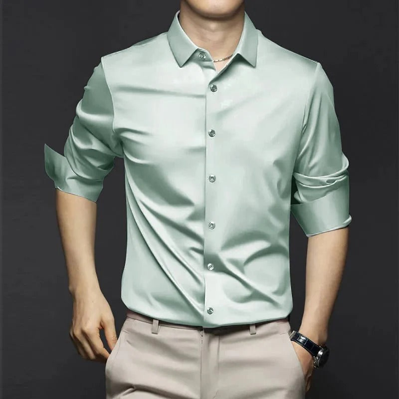Nino Pannullo™ Camicia antipiega classica ed elegante da uomo