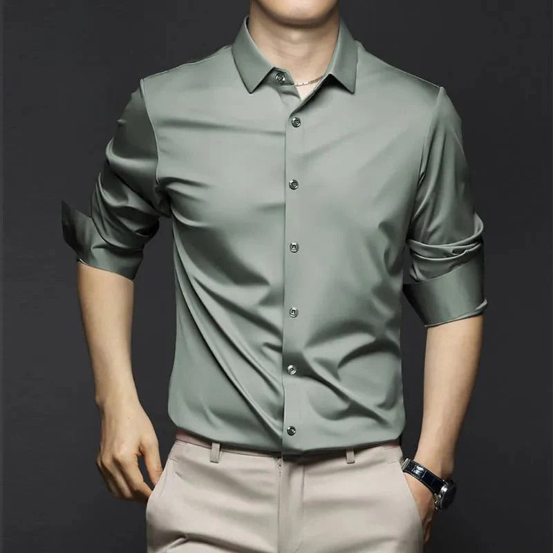Nino Pannullo™ Camicia antipiega classica ed elegante da uomo