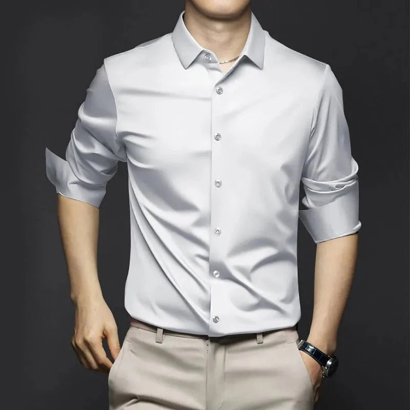 Nino Pannullo™ Camicia antipiega classica ed elegante da uomo