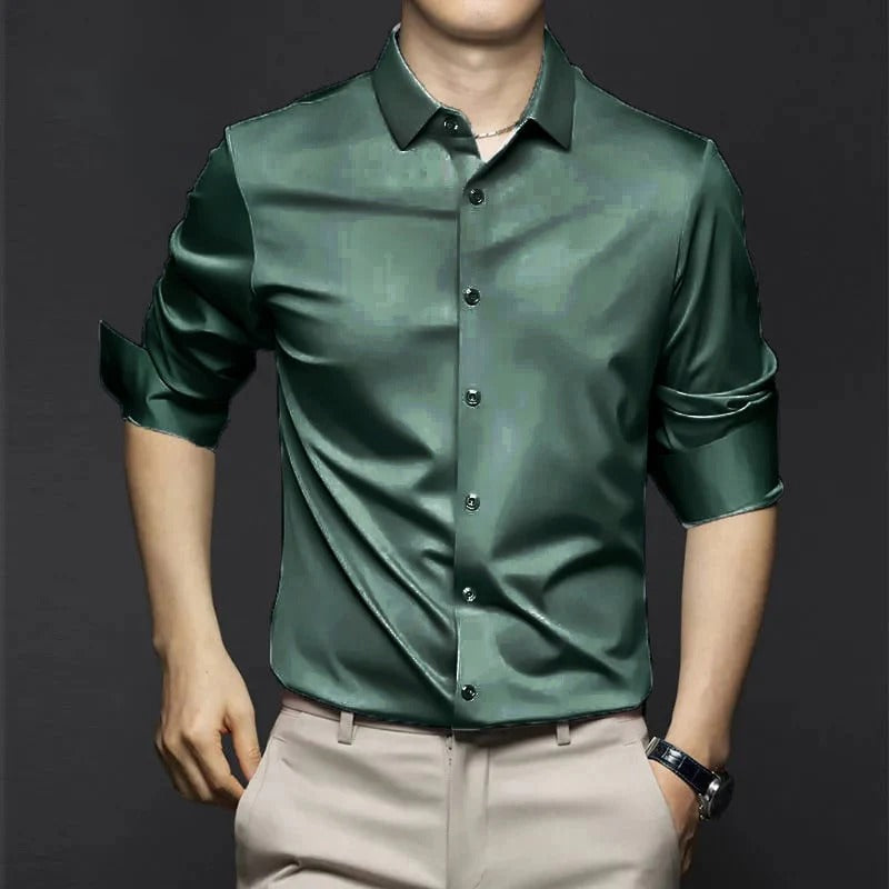 Nino Pannullo™ Camicia antipiega classica ed elegante da uomo