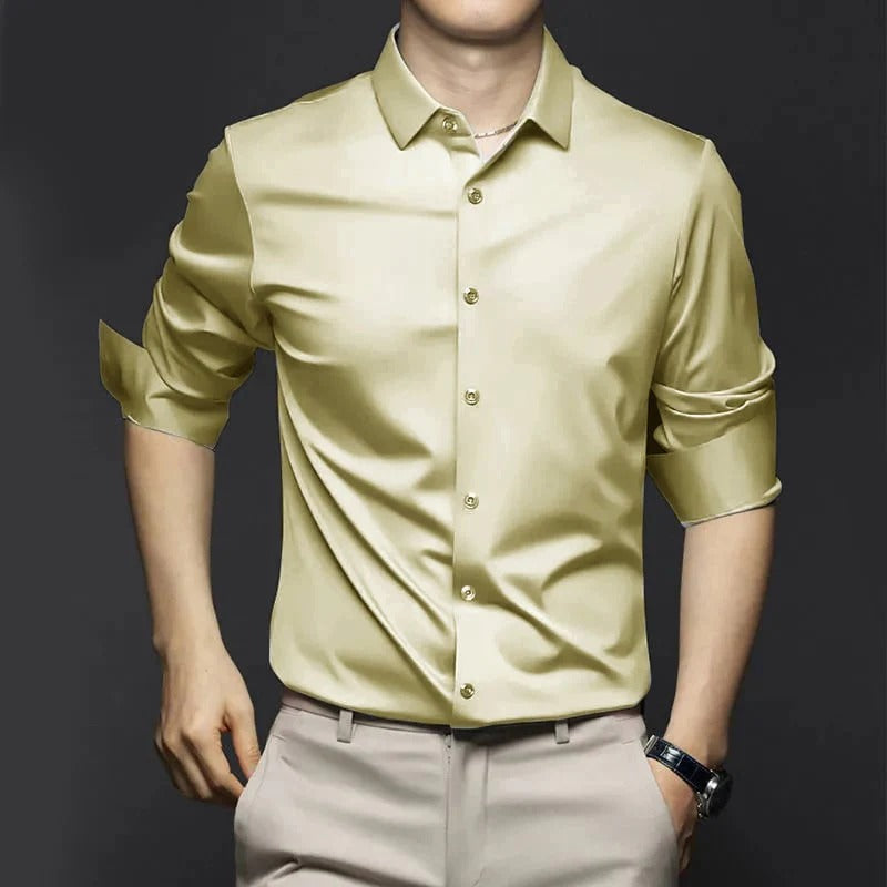 Nino Pannullo™ Camicia antipiega classica ed elegante da uomo