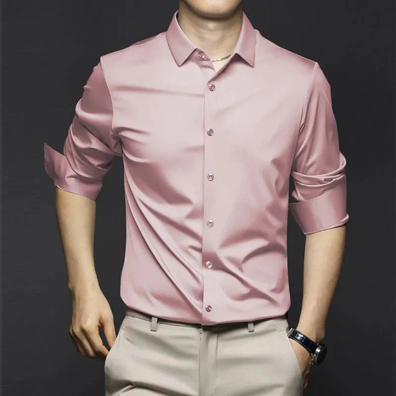 Nino Pannullo™ Camicia antipiega classica ed elegante da uomo