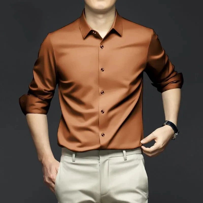 Nino Pannullo™ Camicia antipiega classica ed elegante da uomo