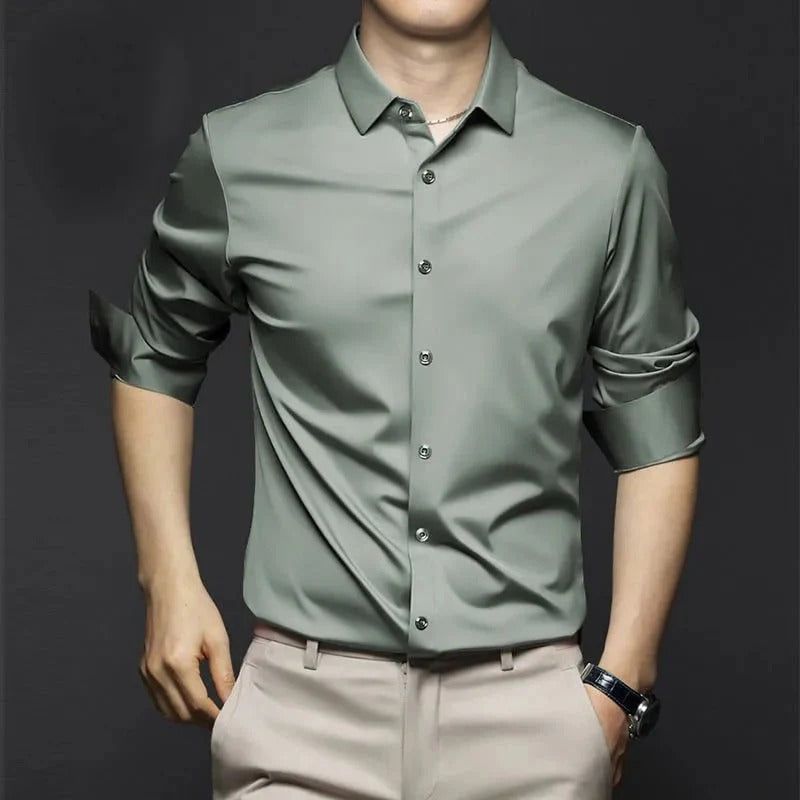 Nino Pannullo™ Camicia antipiega classica ed elegante da uomo