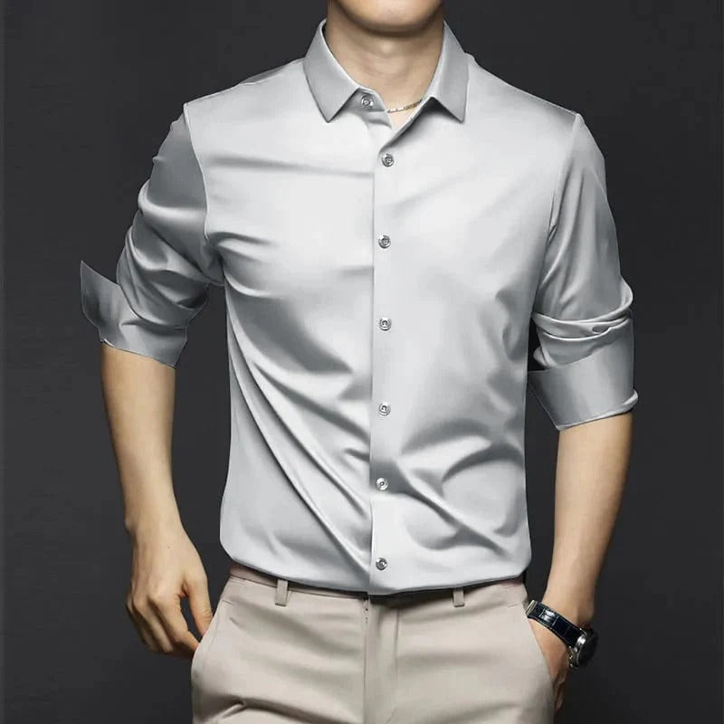 Nino Pannullo™ Camicia antipiega classica ed elegante da uomo